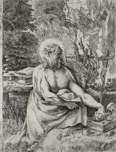 Sint Hiëronymus door Annibale Carracci